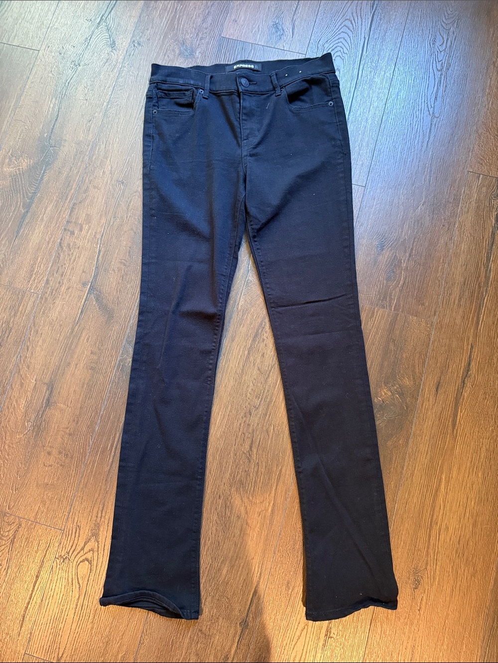 Express Women's Skyscraper Mid-rise Black Skinny Jeans 8R